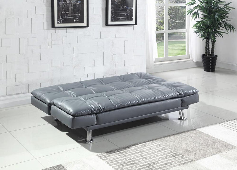 Dilleston Tufted Back Upholstered Sofa Bed Grey - My Sweet Home Furniture (Queens, NY)