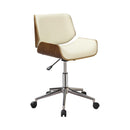Addington Adjustable Height Office Chair Ecru and Chrome - My Sweet Home Furniture (Queens, NY)