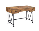 Analiese 3-drawer Writing Desk Antique Nutmeg and Black - My Sweet Home Furniture (Queens, NY)