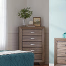 Kauffman 5-drawer Chest Washed Taupe - My Sweet Home Furniture (Queens, NY)