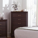 Kauffman 5-drawer Chest Dark Cocoa - My Sweet Home Furniture (Queens, NY)