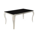 Carone Rectangular Dining Table Chrome and Black - My Sweet Home Furniture (Queens, NY)