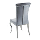 Betty Upholstered Side Chairs Grey and Chrome (Set of 4) - My Sweet Home Furniture (Queens, NY)