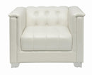 Chaviano Tufted Upholstered Chair Pearl White - My Sweet Home Furniture (Queens, NY)