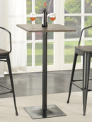 Cavalier Square Bar Table Dark Elm and Matte Black - My Sweet Home Furniture (Queens, NY)