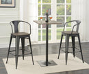 Cavalier Square Bar Table Dark Elm and Matte Black - My Sweet Home Furniture (Queens, NY)