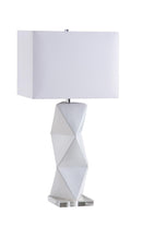 Camie Geometric Ceramic Base Table Lamp White - My Sweet Home Furniture (Queens, NY)