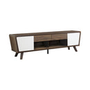 Alvin 2-drawer TV Console Dark Walnut and Glossy White - My Sweet Home Furniture (Queens, NY)