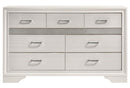 Miranda 7-drawer Dresser White and Rhinestone - My Sweet Home Furniture (Queens, NY)