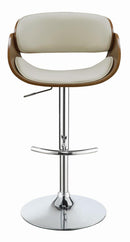 Dana Adjustable Bar Stool Ecru and Chrome - My Sweet Home Furniture (Queens, NY)