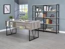Analiese 4-drawer Writing Desk Grey Driftwood - My Sweet Home Furniture (Queens, NY)