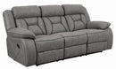Higgins Pillow Top Arm Upholstered Motion Sofa Grey - My Sweet Home Furniture (Queens, NY)