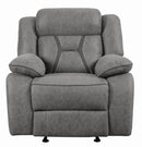Higgins Overstuffed Upholstered Glider Recliner Grey - My Sweet Home Furniture (Queens, NY)