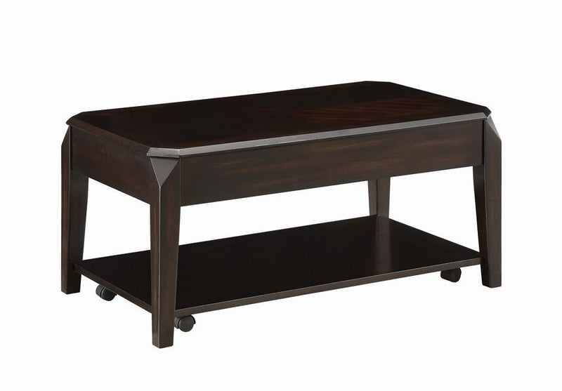 Baylor Lift Top Coffee Table with Hidden Storage Walnut