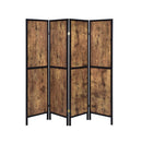 Deepika 4-panel Folding Screen Antique Nutmeg and Black - My Sweet Home Furniture (Queens, NY)