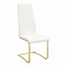 Montclair Side Chairs White and Rustic Brass (Set of 4) - My Sweet Home Furniture (Queens, NY)