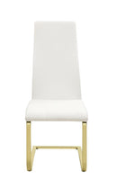 Montclair Side Chairs White and Rustic Brass (Set of 4) - My Sweet Home Furniture (Queens, NY)