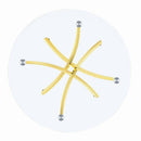 Beckham Round Dining Table Brass and Clear - My Sweet Home Furniture (Queens, NY)