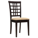 Kelso Lattice Back Dining Chairs Cappuccino (Set of 2) - My Sweet Home Furniture (Queens, NY)