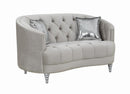 Avonlea Sloped Arm Tufted Loveseat Grey - My Sweet Home Furniture (Queens, NY)