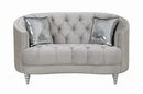 Avonlea Sloped Arm Tufted Loveseat Grey - My Sweet Home Furniture (Queens, NY)