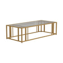Adri Metal Frame Coffee Table Matte Brass - My Sweet Home Furniture (Queens, NY)