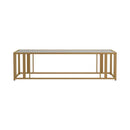 Adri Metal Frame Coffee Table Matte Brass - My Sweet Home Furniture (Queens, NY)