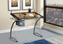 Melo 3-Drawer Drafting Desk Champagne - My Sweet Home Furniture (Queens, NY)