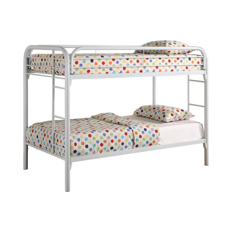 Morgan Twin Over Twin Bunk Bed Black & White - My Sweet Home Furniture (Queens, NY)