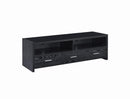 Alton 62" 3-drawer TV Console Black Oak - My Sweet Home Furniture (Queens, NY)