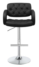Brandi Adjustable Bar Stool Black and Chrome - My Sweet Home Furniture (Queens, NY)