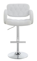 Brandi Adjustable Bar Stool Chrome and White - My Sweet Home Furniture (Queens, NY)