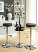 Ramses 29" Adjustable Bar Stool Chrome and Black - My Sweet Home Furniture (Queens, NY)