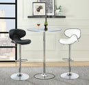 Edenton Upholstered Adjustable Height Bar Stools Black and Chrome (Set of 2) - My Sweet Home Furniture (Queens, NY)
