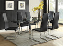 Montclair High Back Dining Chairs Black and Chrome (Set of 4) - My Sweet Home Furniture (Queens, NY)