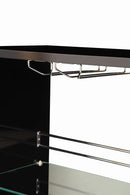 Adolfo 3-tier Bar Table Glossy Black and Clear - My Sweet Home Furniture (Queens, NY)