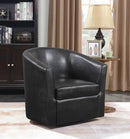 Turner Upholstery Sloped Arm Accent Swivel Chair Dark Brown - My Sweet Home Furniture (Queens, NY)