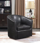 Turner Upholstery Sloped Arm Accent Swivel Chair Dark Brown - My Sweet Home Furniture (Queens, NY)