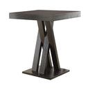 Freda Double X-shaped Base Square Bar Table Cappuccino - My Sweet Home Furniture (Queens, NY)