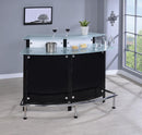 Keystone Glass Top Bar Unit Black - My Sweet Home Furniture (Queens, NY)