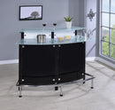 Keystone Glass Top Bar Unit Black - My Sweet Home Furniture (Queens, NY)