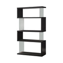 Emelle 4-tier Bookcase Black and Clear - My Sweet Home Furniture (Queens, NY)