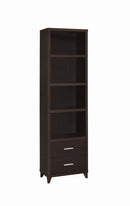 Lewes 2-drawer Media Tower Cappuccino - My Sweet Home Furniture (Queens, NY)