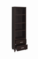 Lewes 2-drawer Media Tower Cappuccino - My Sweet Home Furniture (Queens, NY)