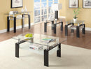 Dyer Tempered Glass Sofa Table with Shelf Black - My Sweet Home Furniture (Queens, NY)