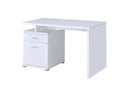 Irving 2-drawer Office Desk with Cabinet White - My Sweet Home Furniture (Queens, NY)