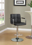 Palomar Adjustable Height Bar Stool Black and Chrome - My Sweet Home Furniture (Queens, NY)