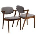 Malone Dining Side Chairs Grey and Dark Walnut (Set of 2) - My Sweet Home Furniture (Queens, NY)