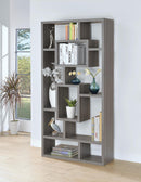 Howie 10-shelf Bookcase Weathered Grey - My Sweet Home Furniture (Queens, NY)