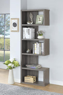 Joey 5-tier Bookcase Weathered Grey - My Sweet Home Furniture (Queens, NY)